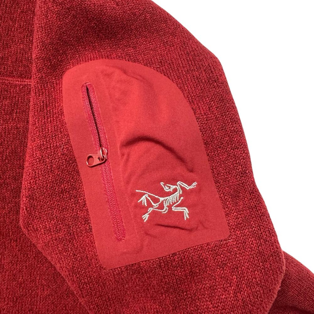 ARC’TERYX 1/4 Zip Pullover Covert Cardigan Sweater in Brick Red Size Large Mens - Picture 3 of 8